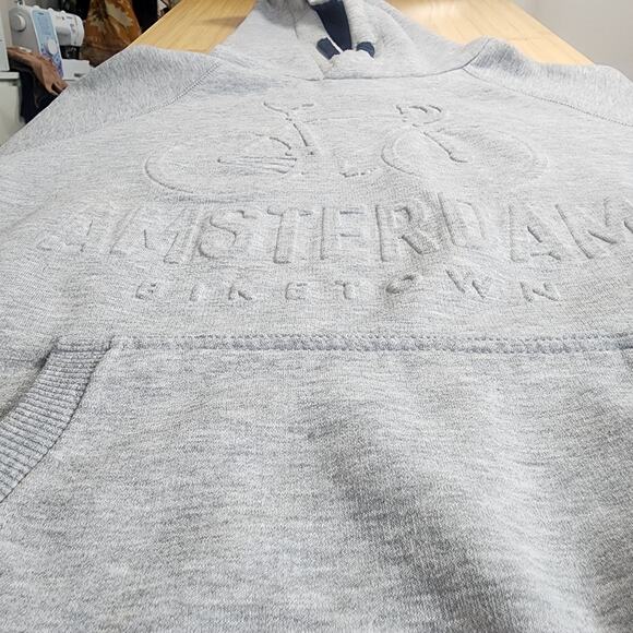 Fox Originals Hoodie XXL Amsterdam Biketown Embossed,  Gray, size M - Picture 5 of 15
